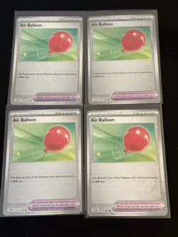 4X Playset Air Balloon 079/086 Reverse Holo Pokemon Black Bolt - Image 1