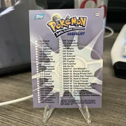 2001 Topps Pokemon Johto League Champions Foil Checklist TV Animation Blue Label - Image 2