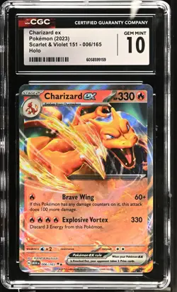 CHARIZARD EX 151 Holo Rare #006 CGC 10 Pokemon [Nostalgium] - Image 1