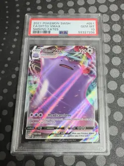 2021 Pokemon Shining Fates Ditto Vmax #51 PSA 10 - Image 1