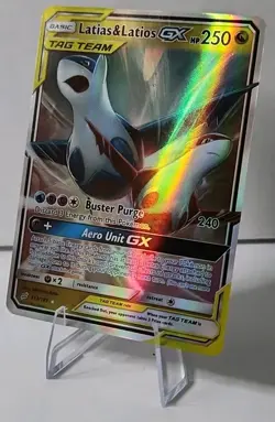 Pokemon TCG Sun & Moon Latias & Latios GX 113/181 Tag Team LP Condition - Image 1