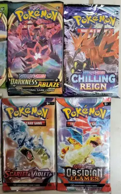10x Pokemon Booster Pack Lot Mixed Sealed English Sword & Shield Scarlet Violet - Image 5