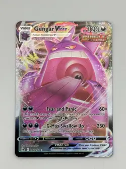 Pokemon TCG Gengar VMAX Full Art Holo Sword & Shield Fusion Strike 157/264 NM - Image 1