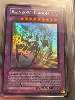 Yugioh! 2007 Elemental Hero Chaos Neos-Rainbow Dragon Ghost 1st Ed "Misprint" - Image 2