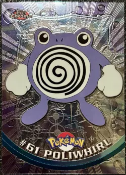 POLIWHIRL #61, Series 1 - 2000, Topps TV Animation Edition Chrome Pokemon Card - Image 1