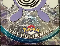 POLIWHIRL #61, Series 1 - 2000, Topps TV Animation Edition Chrome Pokemon Card - Image 3