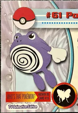 POLIWHIRL #61, Series 1 - 2000, Topps TV Animation Edition Chrome Pokemon Card - Image 5
