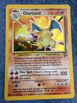 Pokemon TCG Charizard Base Set 2 Holo Rare Card 4/130 - Image 1