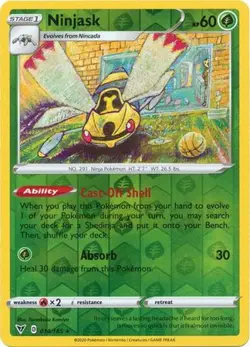 Ninjask 14/185 Reverse Holo | Vivid Voltage | Pokemon Card - Image 1