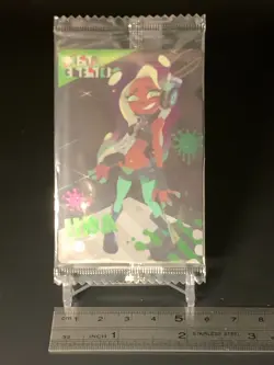 Iida Splatoon 2 Wafer 06 Plastic Card Bandai 2017 Japanese NEW Unopened - Image 2