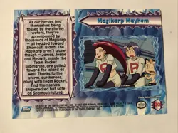 Topps Pokemon The Movie 2000 Non Holo Magikarp Mayhem #20 Blue Label Card - Image 2