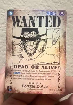 One Piece TCG - Portgas.D.Ace - Wanted Poster - (Error Card) - OP13 - Image 1