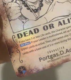 One Piece TCG - Portgas.D.Ace - Wanted Poster - (Error Card) - OP13 - Image 4