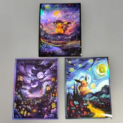 Pokemon TCG Card Sleeves: Van Gogh Starry Night (3 designs, one of each) 91×66mm - Image 1
