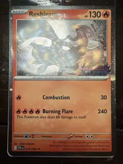Reshiram 17/94 - Phantasmal Flames Stamped Promo - Sealed Pokemon Card - Image 1