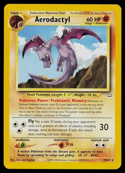 Pokemon Card - Aerodactyl Neo Revelation 15/64 Rare Non Holo - Image 1