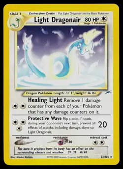 Pokemon Card - Light Dragonair Neo Destiny 22/105 Rare Non Holo - Image 1