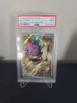PSA 9 N's Zorua 189 Sv: Scarlet & Violet Promo Cards Holo ETB - Image 1