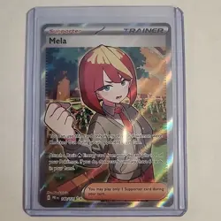 Pokemon Mela Prismatic Evolutions Full Art Ultra Rare Card 140/131 NM Condition - Image 1