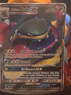 Pokemon TCG Alolan Muk GX Full Art Holo Card 138/147 Sm-Burning Shadows - Image 1