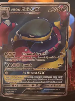 Pokemon TCG Alolan Muk GX Full Art Holo Card 138/147 Sm-Burning Shadows - Image 2