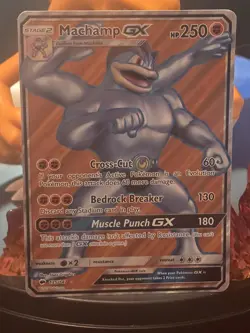 Pokemon Machamp GX Full Art Holo Card Burning Shadows 135/147 Ultra Rare SM - Image 2
