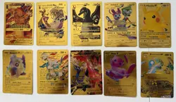 Pokemon 25-Card Gold Metal Collection - Pikachu, Charizard, Mewtwo, Eeveelutions - Image 2