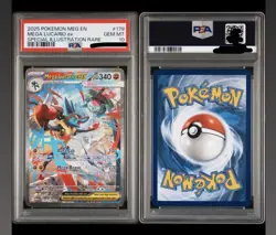 English PSA 10 Mega Lucario Ex SIR #179 From Mega. Pokemon Card Gem Mint PSA 10 - Image 1