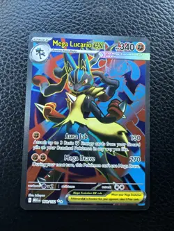 Mega Lucario Ex 160/132 Ultra Rare Full Art Pokemon Mega Evolution Card NM - Image 1