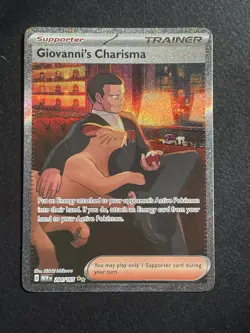 Pokemon TCG Giovanni's Charisma SIR Trainer Card SV 151 204/165 Pack Fresh - Image 1