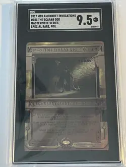 Magic The Gathering MTG Amokhet Masterpiece Scarab God Foil Graded 9.5 - Image 1