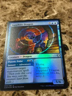 SAPPHIRE DRAGON Magic MTG Battle For Baldur's Gate Foil - Image 1