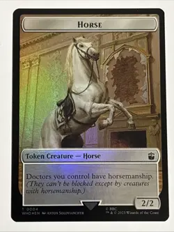 MTG Universes Beyond: Doctor Who Horse/Treasure Token Foil 0004/0028 NM - Image 1