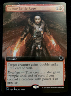 Temur Battle Rage - Extended Art - Foil - Commander Legends - Misprint - 671 - Image 1
