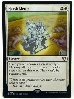 Harsh Mercy NM/M* Commander Masters ENGLISH 0825 mtg -UnltdCards - Image 1