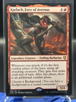 MTG 1x Karlach, Fury of Avernus # 186 Battle for Baldur's Gate Magic the x1 NM - Image 1