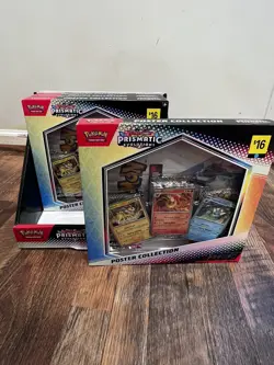Pokemon TCG PRISMATIC EVOLUTIONS Poster Collection X4 WITH Display Box - Image 2