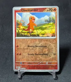 Charmander Common Reverse Holo Fire Paldean Fates Pokemon TCG Card 007/091 - Image 1