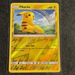 Pikachu 28/73 Reverse Holo Common Pokemon Shining Legends - Image 1