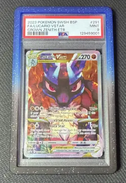 Pokemon Lucario VSTAR 291 Black Star Promo PSA 9 MINT - Image 1