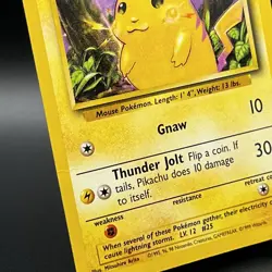 Pokemon Pikachu Card 58/102 Yellow Cheeks Base Set MP - Image 2