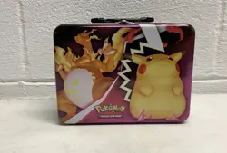 Pokemon Fall Collectors Chest Tin Lunchbox Charizard Pikachu No Packs - Image 1