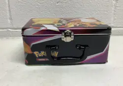 Pokemon Fall Collectors Chest Tin Lunchbox Charizard Pikachu No Packs - Image 2