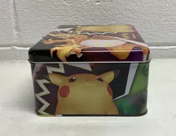 Pokemon Fall Collectors Chest Tin Lunchbox Charizard Pikachu No Packs - Image 3