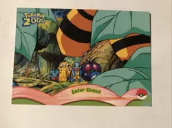 Enter Elekid #4 - Pokemon Topps Pokemon 2000 Movie Blue Logo NM - Image 1