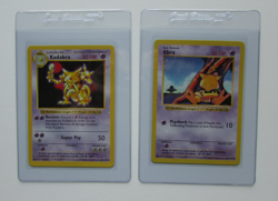 1999 Pokemon Game Kadabra #032 + Abra #043 Shadowless Lot -- Uncommon/Common LP - Image 1