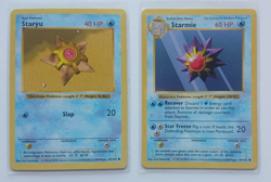 1999 Pokemon Game Starmie #064 + Staryu #065 Shadowless Lot -- LP - Image 3