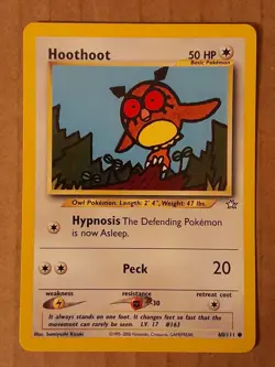 Pokemon Hoothoot 60/111 Neo Genesis Near Mint See Pictures - Image 1