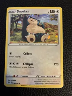 Snorlax 141/192 Rebel Clash Pokemon TCG Cosmos Holo Rare NM - Image 1