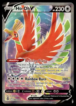 Pokemon TCG SWSH12: Silver Tempest #187/195 Ho-Oh V (Full Art) NM - Image 1